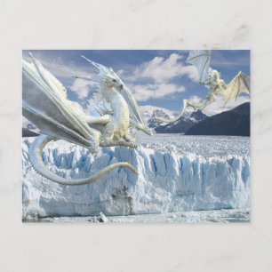 Snow Ice White Dragon Glacier Postcard