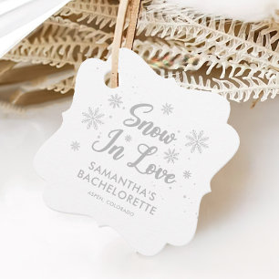 Snow In Love Bachelorette Favor Tags