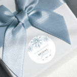 Snow in Love Bridal Shower Classic Round Sticker<br><div class="desc">Snow in Love Bridal Shower Round Sticker</div>