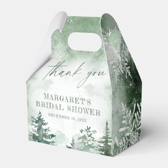 Snow in Love Bridal Shower Favor Boxes (Front Side)