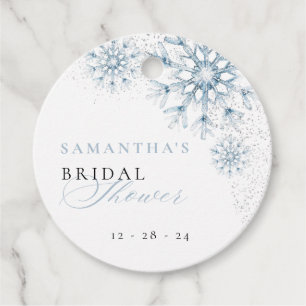 Snow in Love Bridal Shower Favor Tags
