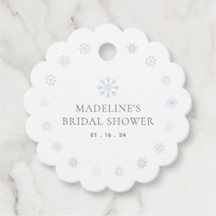 Snow in Love Bridal Shower Favor Tags