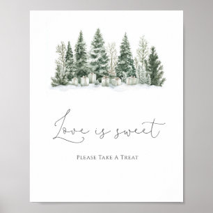 Snow In Love Bridal Shower love Is sweet Poster