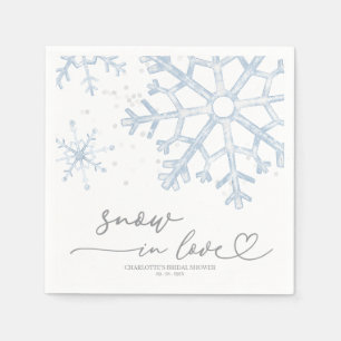 Snow In Love Bridal Shower Napkins