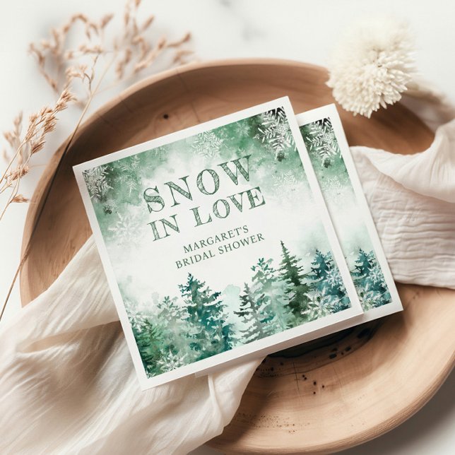 Snow in Love Bridal Shower  Napkins (Creator Uploaded)