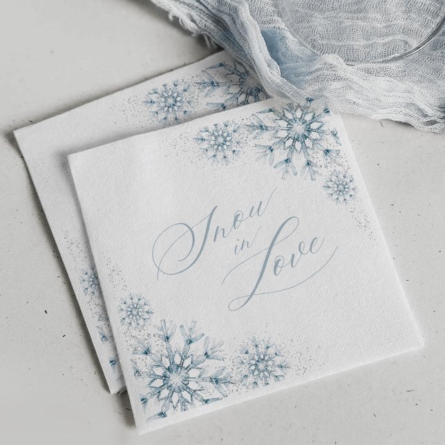 Snow in Love Bridal Shower Napkins (Creator Uploaded)