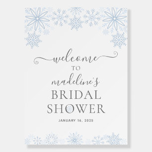 Snow in Love Bridal Shower Welcome Foam Board