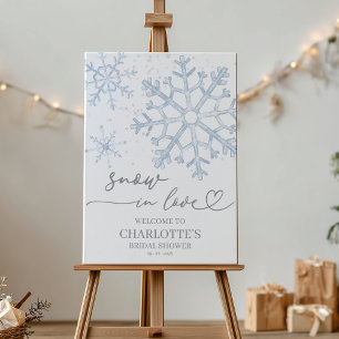 Snow In Love Bridal Shower Welcome Sign