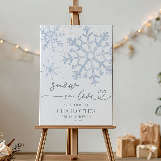 Snow In Love Bridal Shower Welcome Sign (Creator Uploaded)