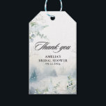 Snow in love dusty blue Winter Bridal Shower  Gift Tags<br><div class="desc">Add a charming, frosty touch to your bridal shower favors or stationery with our 'Snow in Love' dusty blue winter bridal shower classic round stickers. Featuring a soft, elegant dusty blue design with delicate winter accents, these stickers are perfect for sealing envelopes, decorating favor bags, or adding a unique, seasonal...</div>