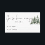 Snow In Love Guess How Many Kisses Bridal Game  Enclosure Card<br><div class="desc">Snow In Love  Bridal Shower  Guess How Many Kisses Bridal Game Enclosure Card</div>