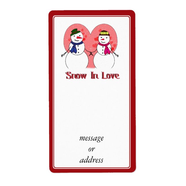 Snow In Love Label (Front)