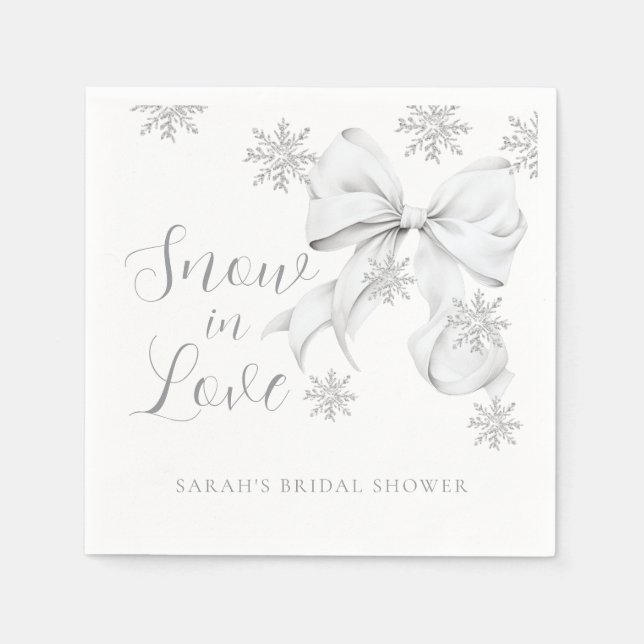 Snow in Love Napkins (Front)
