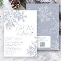 Snow in Love QR Snowflake Winter Bridal Shower