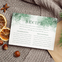 Snow in Love Recipe Bridal Shower