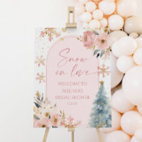 Snow In Love Snowflake Bridal Shower Welcome Sign