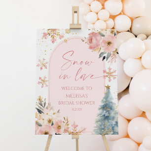 Snow In Love Snowflake Bridal Shower Welcome Sign