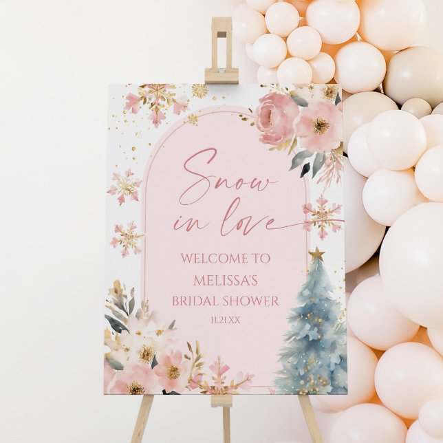 Snow In Love Snowflake Bridal Shower Welcome Sign (Creator Uploaded)