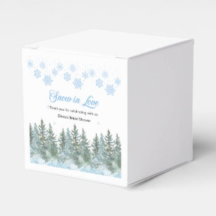 Snow in Love Snowflakes Bridal Shower Thank You  Favor Boxes