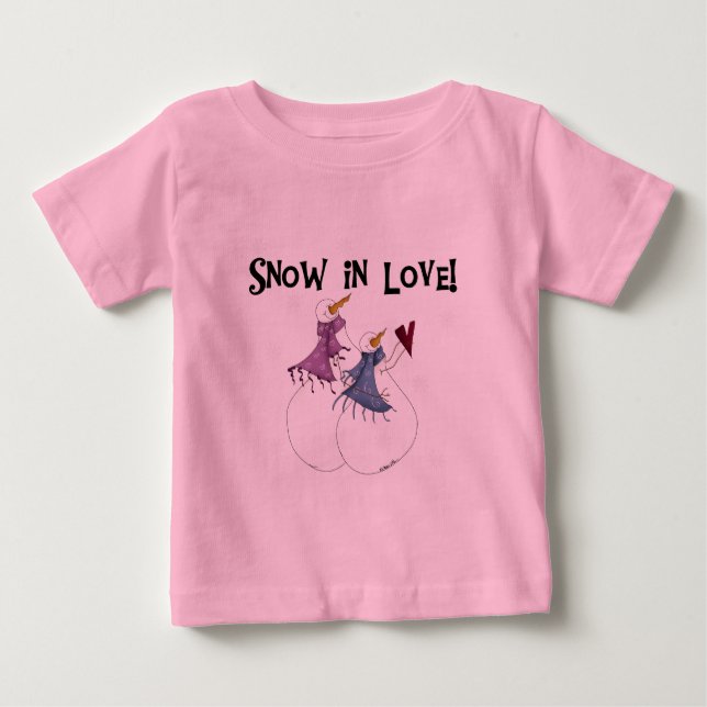 Snow in Love Snowman T-shirts and Gifts (Front)