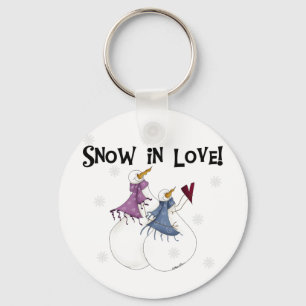 Snow in Love Snowman T-shirts and Gifts Keychain