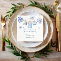 Snow in love winter baby shower monogrammed