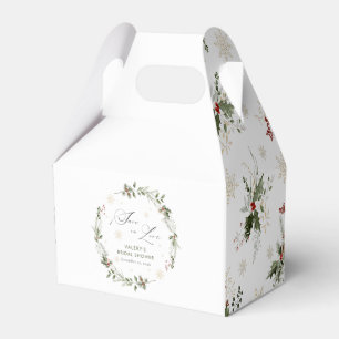 Snow in Love Winter Bridal Shower Favor Boxes