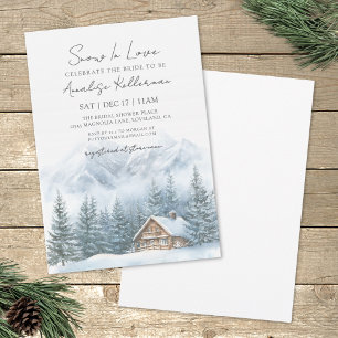 Snow In Love Winter Bridal Shower Invitation