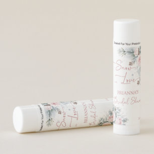 Snow in love winter bridal shower practical favors lip balm