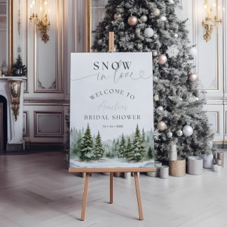 Snow in Love Winter Bridal Shower Sign