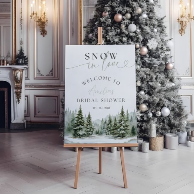 Snow in Love Winter Bridal Shower Sign (Creator Uploaded)