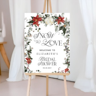 Snow In Love Winter Bridal Shower Welcome Foam Board