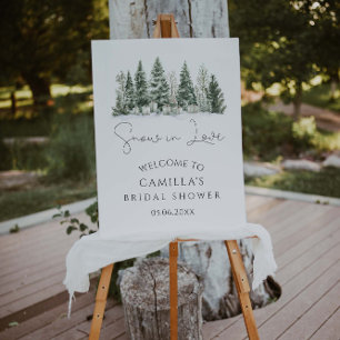 Snow In Love Winter Bridal Shower Welcome Foam Board