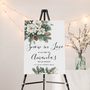 Snow In Love Winter Bridal Shower Welcome Sign