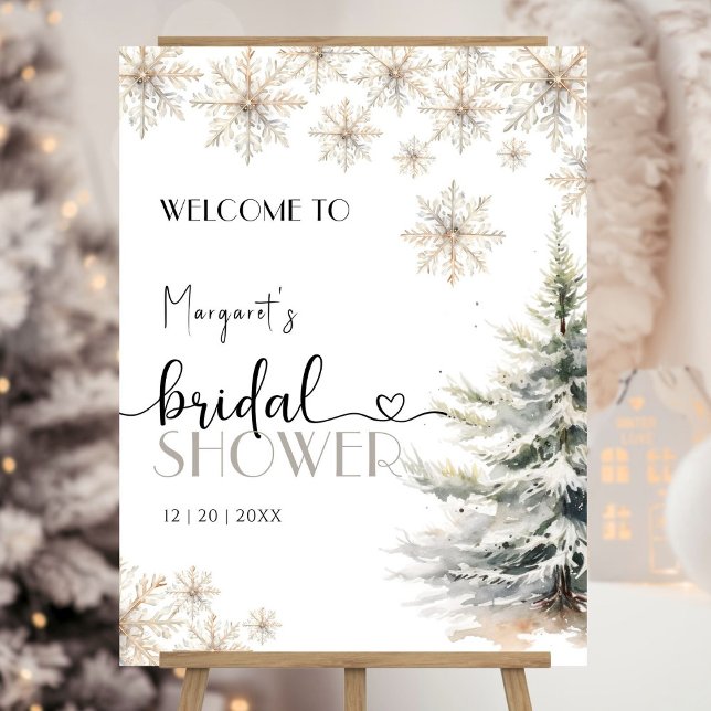 Snow in Love Winter Bridal Shower Welcome Sign (Creator Uploaded)