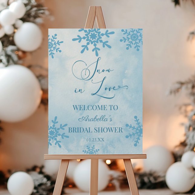 Snow In Love Winter Bridal Shower Welcome Sign (Creator Uploaded)