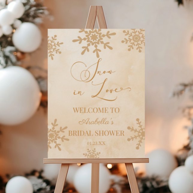 Snow In Love Winter Bridal Shower Welcome Sign (Creator Uploaded)
