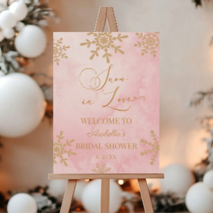 Snow In Love Winter Bridal Shower Welcome Sign
