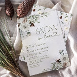 Snow In Love Winter Evergreen Bridal Shower Invitation<br><div class="desc">Celebrate love and winter’s ethereal beauty with this “Snow in Love” Winter Bridal Shower Invitation. Designed to capture the serene elegance of an evergreen landscape dusted with snow, this invitation features delicate watercolor florals, soft pine branches, and subtle accents of pinecones that evoke the magic of a winter romance. The...</div>