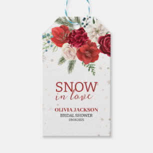 Snow in Love Winter Rustic Snowflake Bridal shower Gift Tags