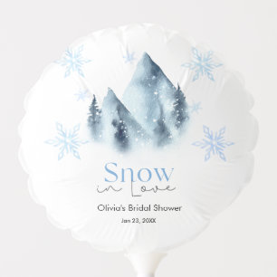 Snow in Love Winter Snowflakes Bridal Shower Balloon