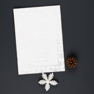 Snow In Love Winter Wedding Foil Invitation