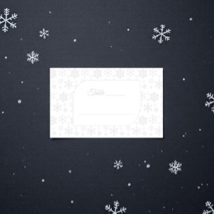 Snow In Love Winter Wedding Place Card