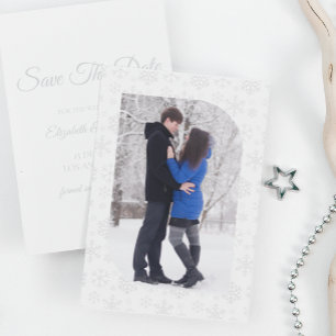 Snow In Love Winter Wedding Save The Date