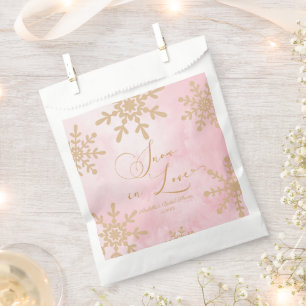 Snow In Love Winter Wonderland Bridal Shower Favor Bag