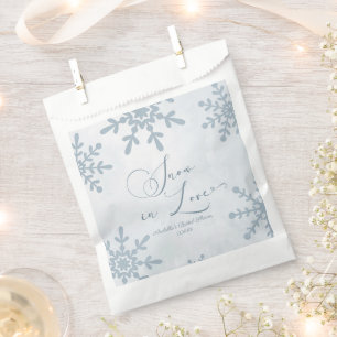 Snow In Love Winter Wonderland Bridal Shower Favor Bag