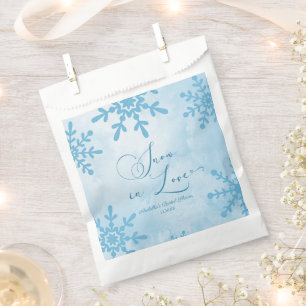 Snow In Love Winter Wonderland Bridal Shower Favor Bag