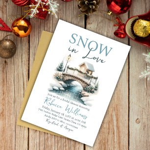 Snow in Love Winter Wonderland Bridal Shower Invitation