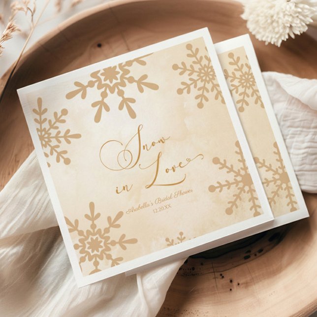 Snow In Love Winter Wonderland Bridal Shower Napkins (Creator Uploaded)