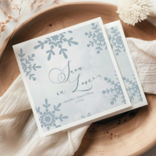 Snow In Love Winter Wonderland Bridal Shower Napkins